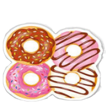 Cartoon Doughnut Desserts Pattern Resin Planar Flat Back For Refrigerator Magnet