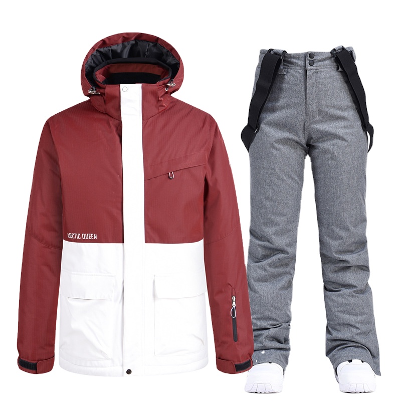 New snowboard suit set for men and women to keep warm and thick men Ski Suits