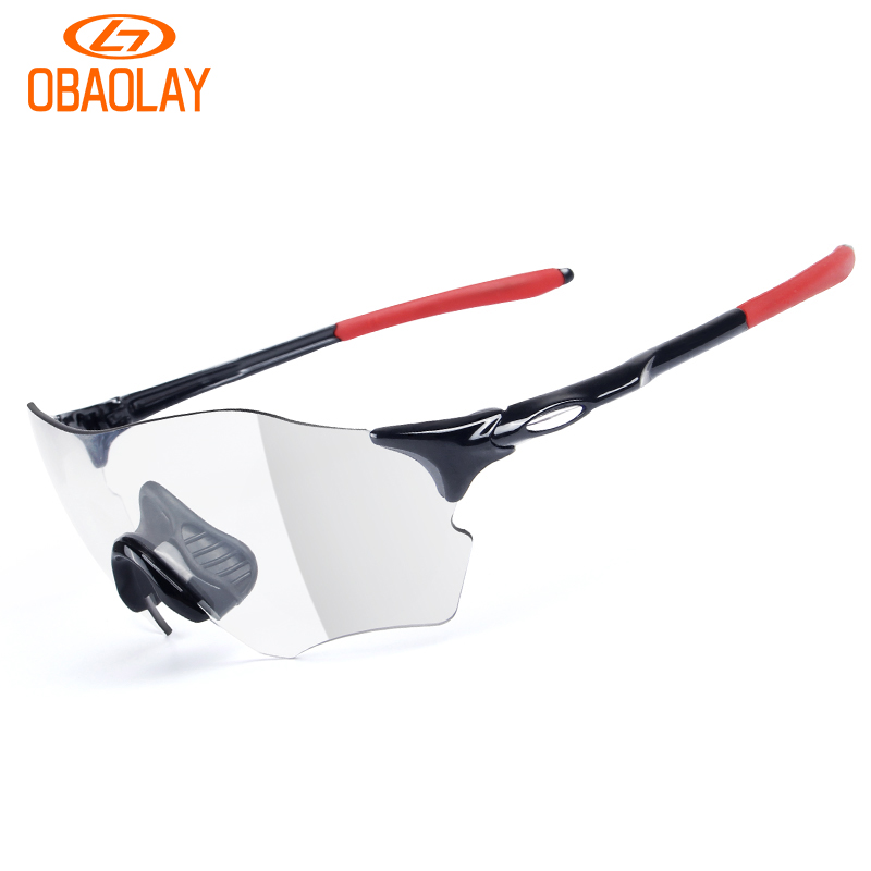 Men Women Eyewear Polarized Bicycle Glasses Outdoor Sport MTB Road Bike Sunglasses OBAOLAY Photochromic Cycling Glasses