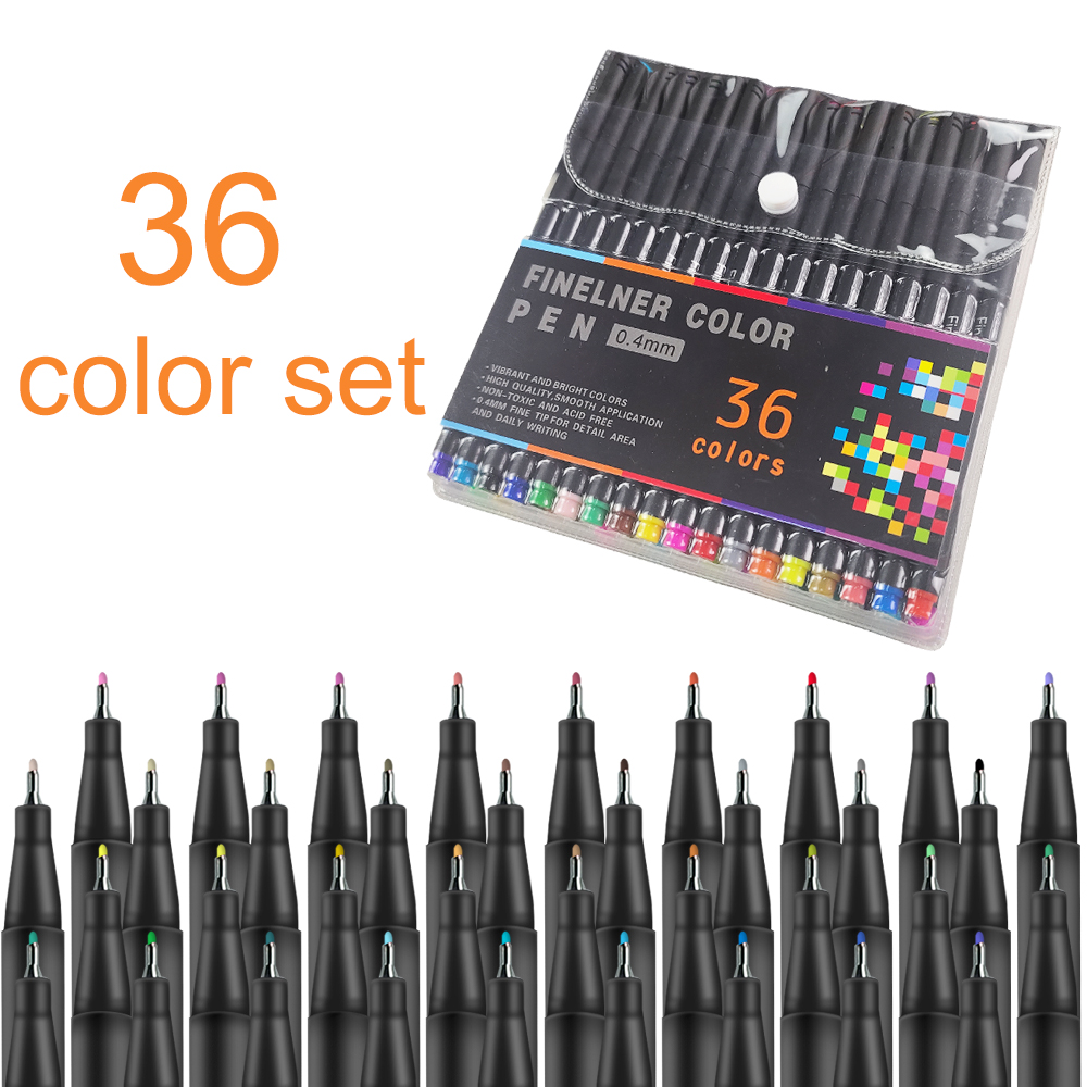 KHY KH6233 Free Sample Calligraphy Sketching Thin Line Color Permanent Fineliner Finelin Set Tip Point Fine Liner Marker Pen Set