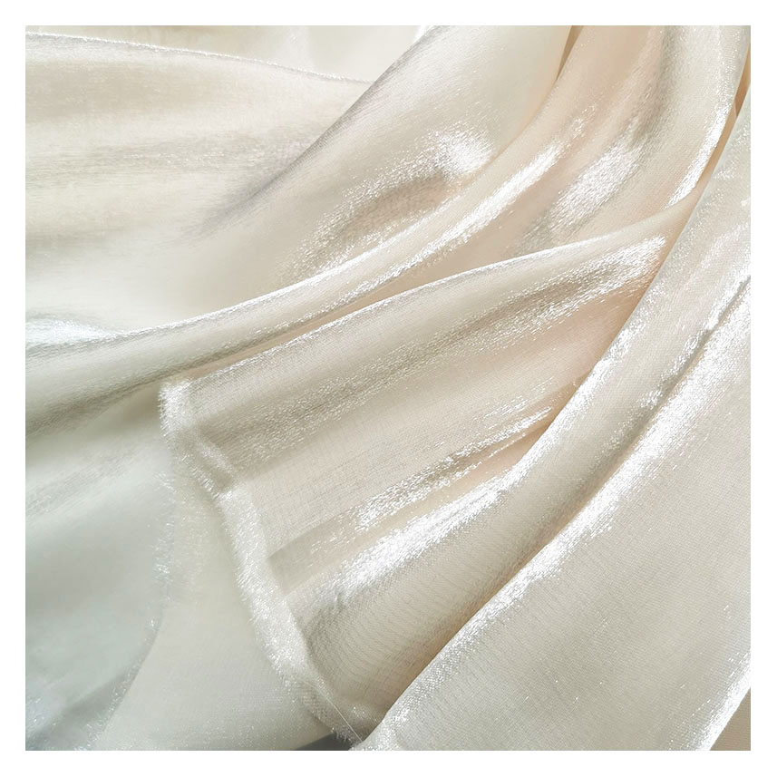 glitter dress organza fabric smooth shiny sheer organza satin fabric for evening dress/blouse