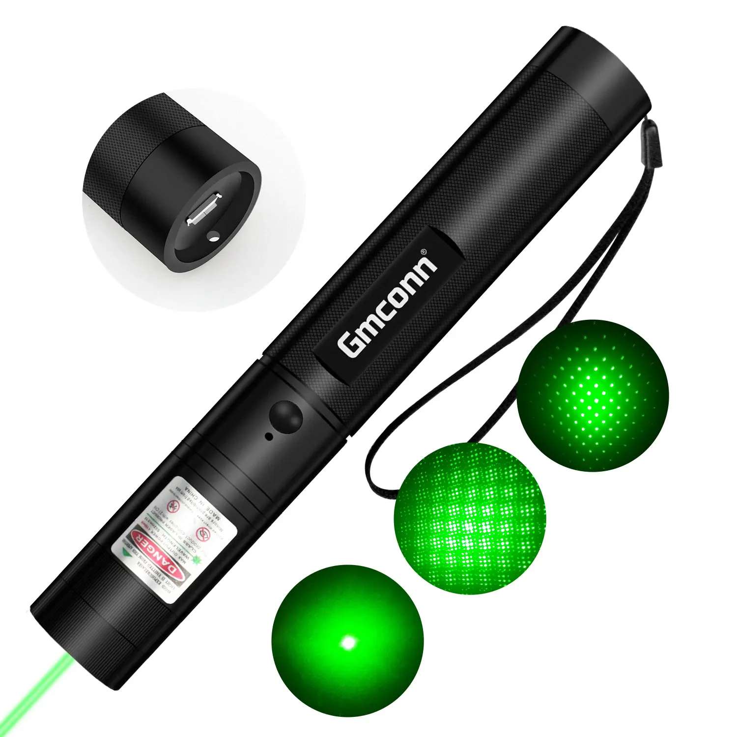 Указка дальнего действия с USB-зарядкой, Мощный тактический зеленый фонарик с регулируемым фокусом, ручной зеленый свет, горящий луч, звезда