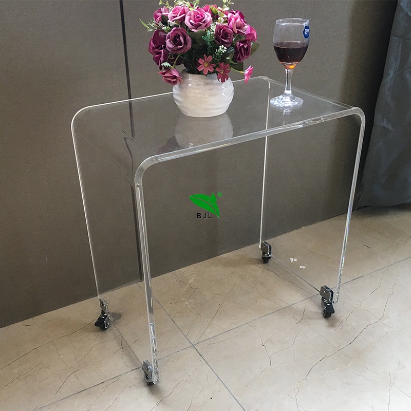 simple home furniture transparent acrylic stools chairs with wheels