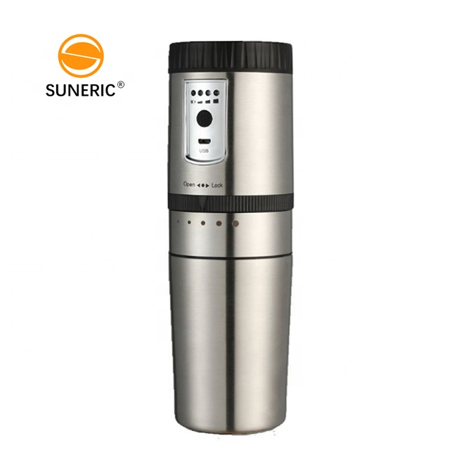 Portable car coffee maker travel mug coffee grinder machine usb charge mini automatic electric coffee grinder
