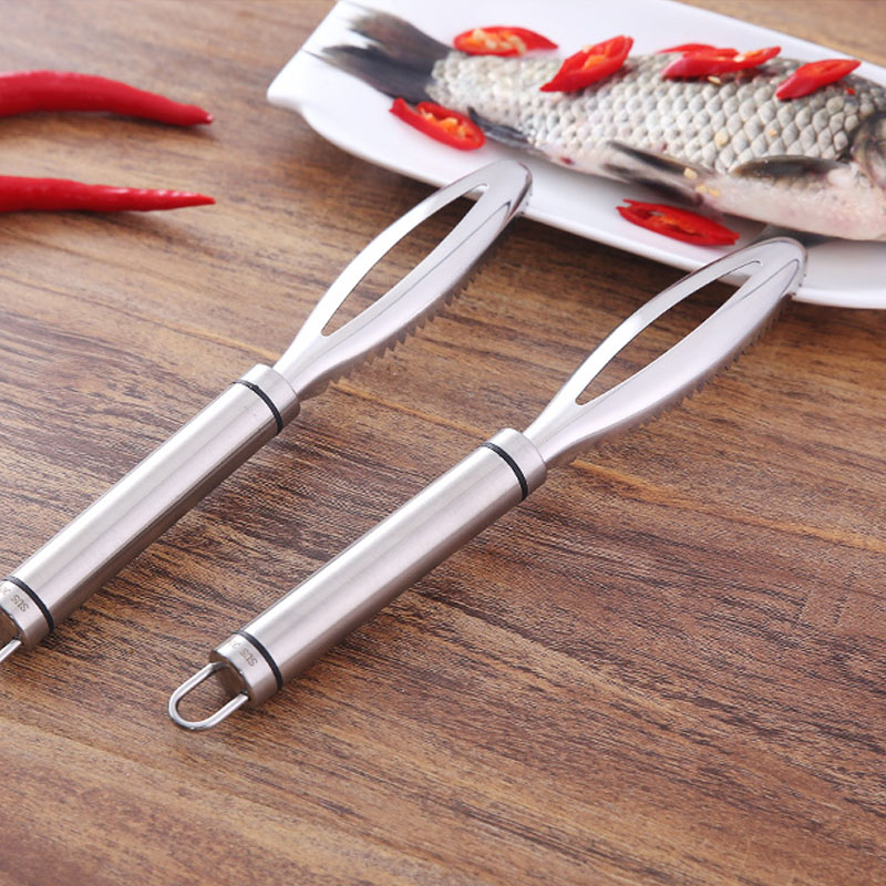 Stainless Steel Fish Scale Remover Planer Scraper 304 High Quality Utensils Manual Quick Kitchen Accessories Seafood Tools