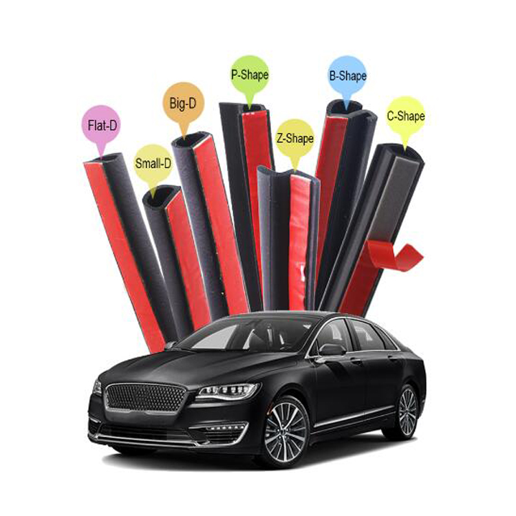 Sound Insulation Vehicle Seal Edge Trim Rubber Weatherstrip For Lincoln MKZ