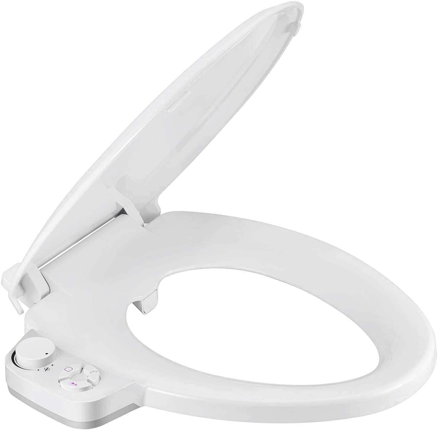 Bidet Seat Elongated Toilet White Quiet-Close Toilet Seat Seat Easy to Install