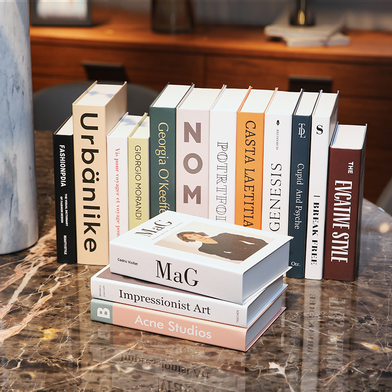 Роскошные книги, современная модель модных книг, украшение журнального столика, домашние аксессуары для гостиной, Декор
