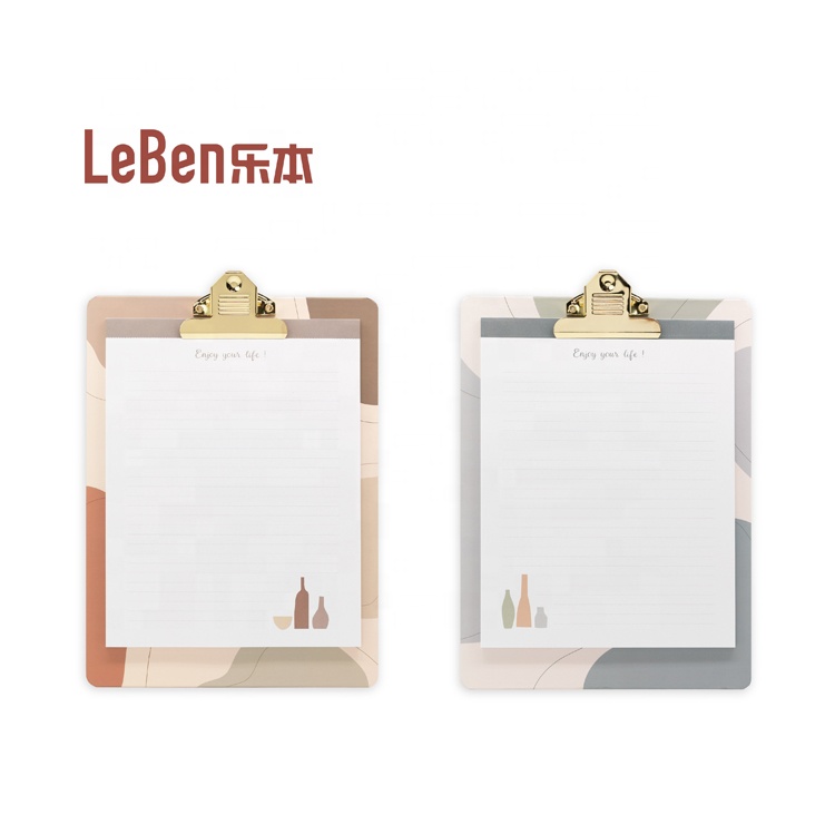 Custom Note Pad Clipboard Folder Clip Writing Board With Fasteners