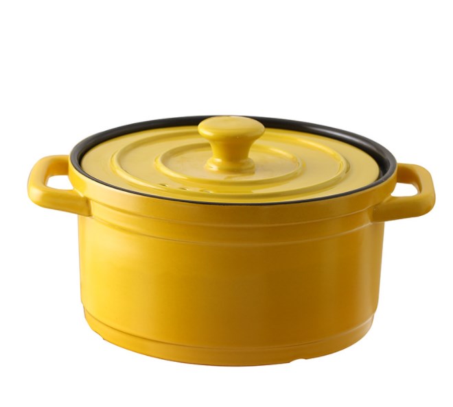 BK60 Ceramic Porcelain Bakeware Casserole Dish Casserole Pot Cookware with Handle