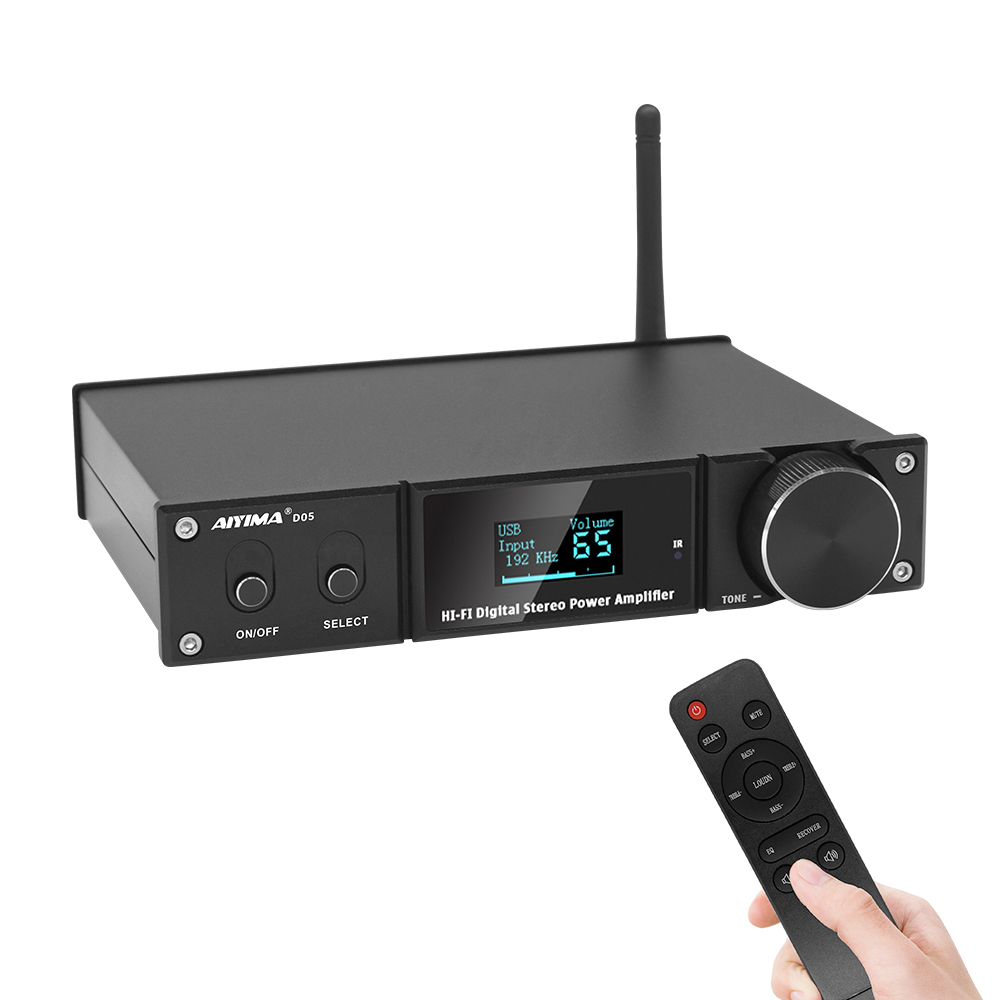 AIYIMA D05 2.1CH APTX 120Wx2 BT 5,0 усилитель мощности DAC Сабвуфер Amp