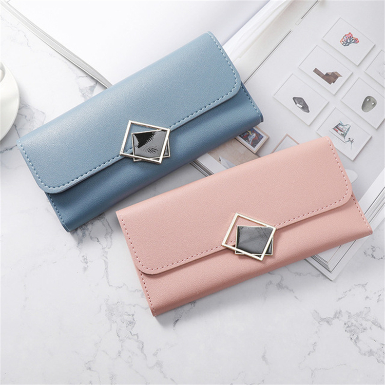 custom design latest cheap thin natural leather female wallets imported