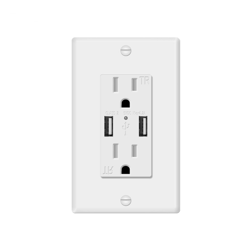 Hot Sale 5V 4.2A USB Plug Socket Wall Outlet