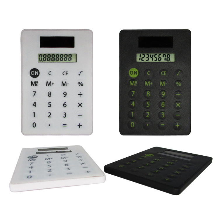 Novelty Gift 8 Digit Mini Slim Electronic Card Calculator Credit Card Solar Calculator