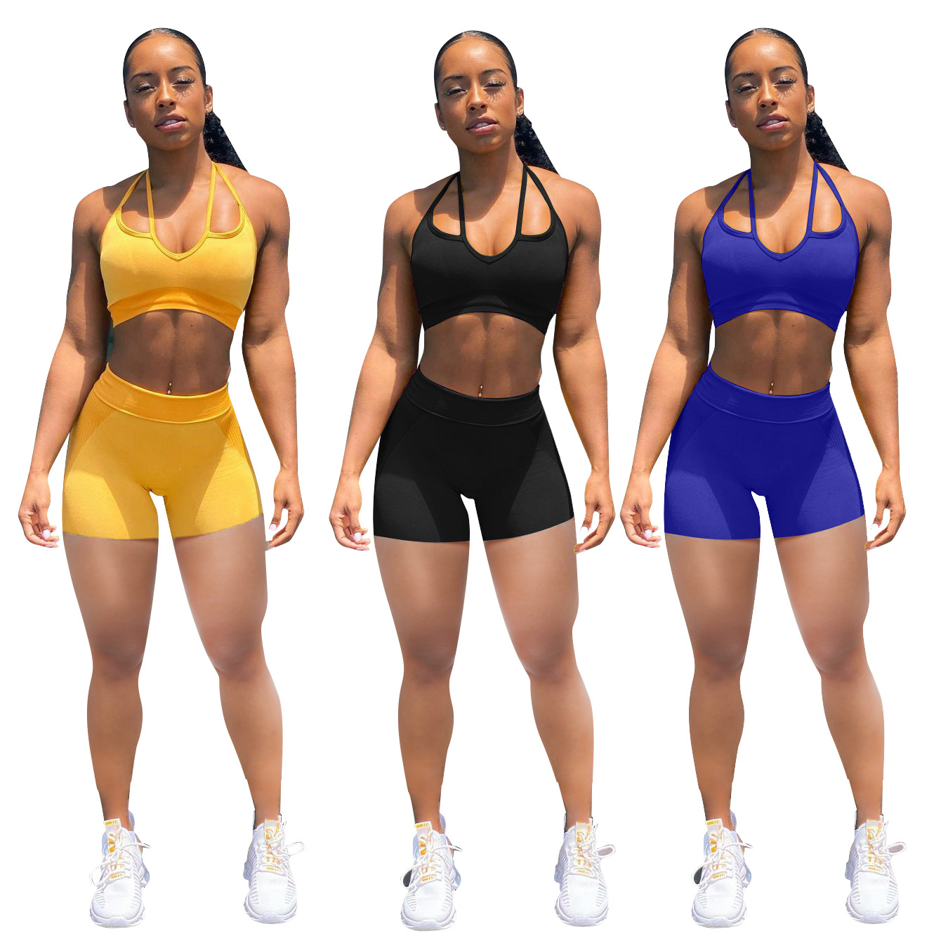 women plus size two piece set 2021 new casual sports wear two piece short set 2 piece set women clothing