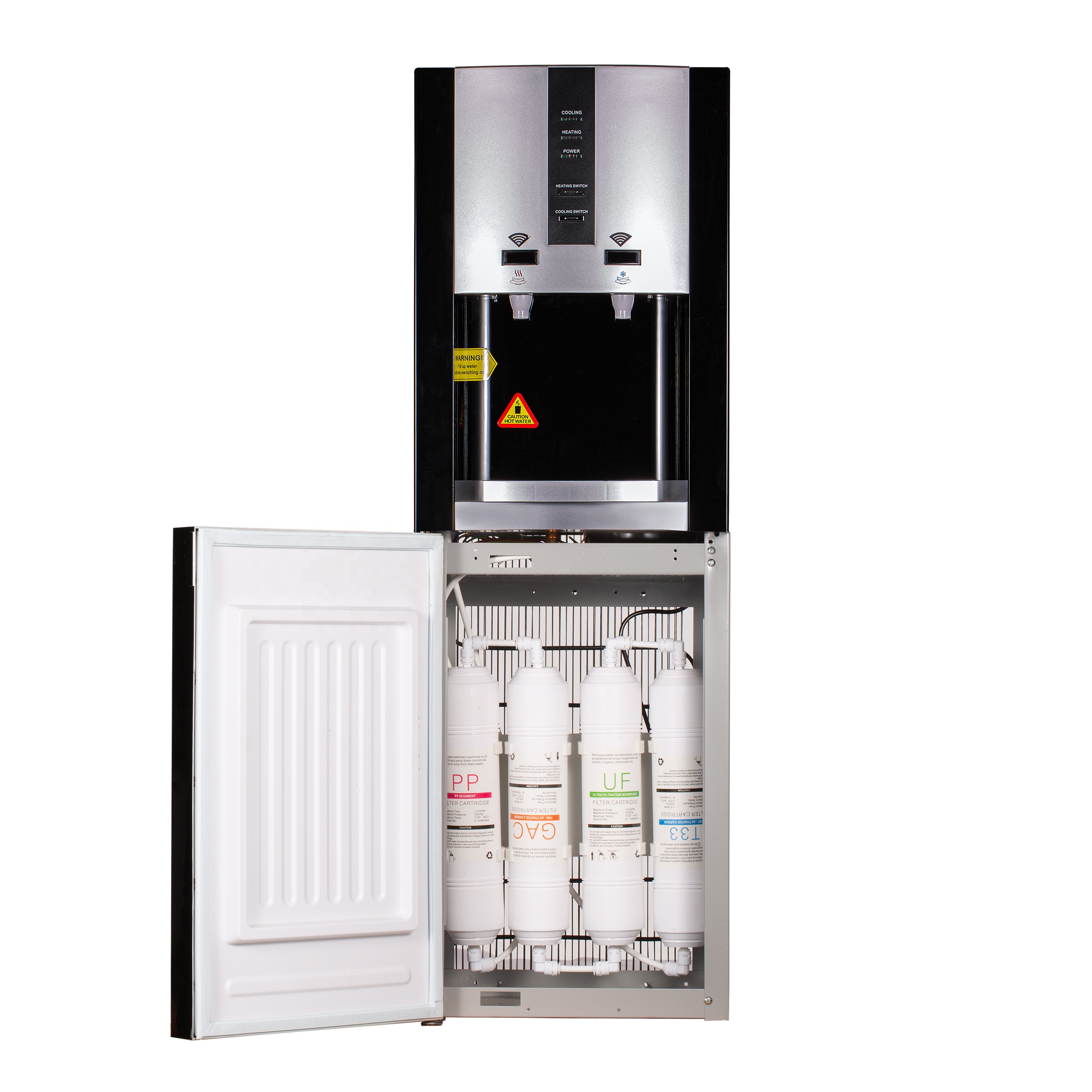 Touchless Water Dispenser Electric 33x34x100cm Plastic Portable Hot And Cold Water Dispenser