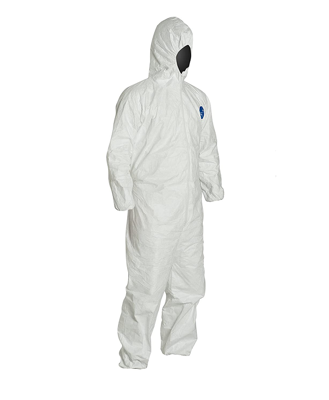 Комбинезон DuPont Tyvek 400 одноразовый с капюшоном и эластичными манжетами, белый