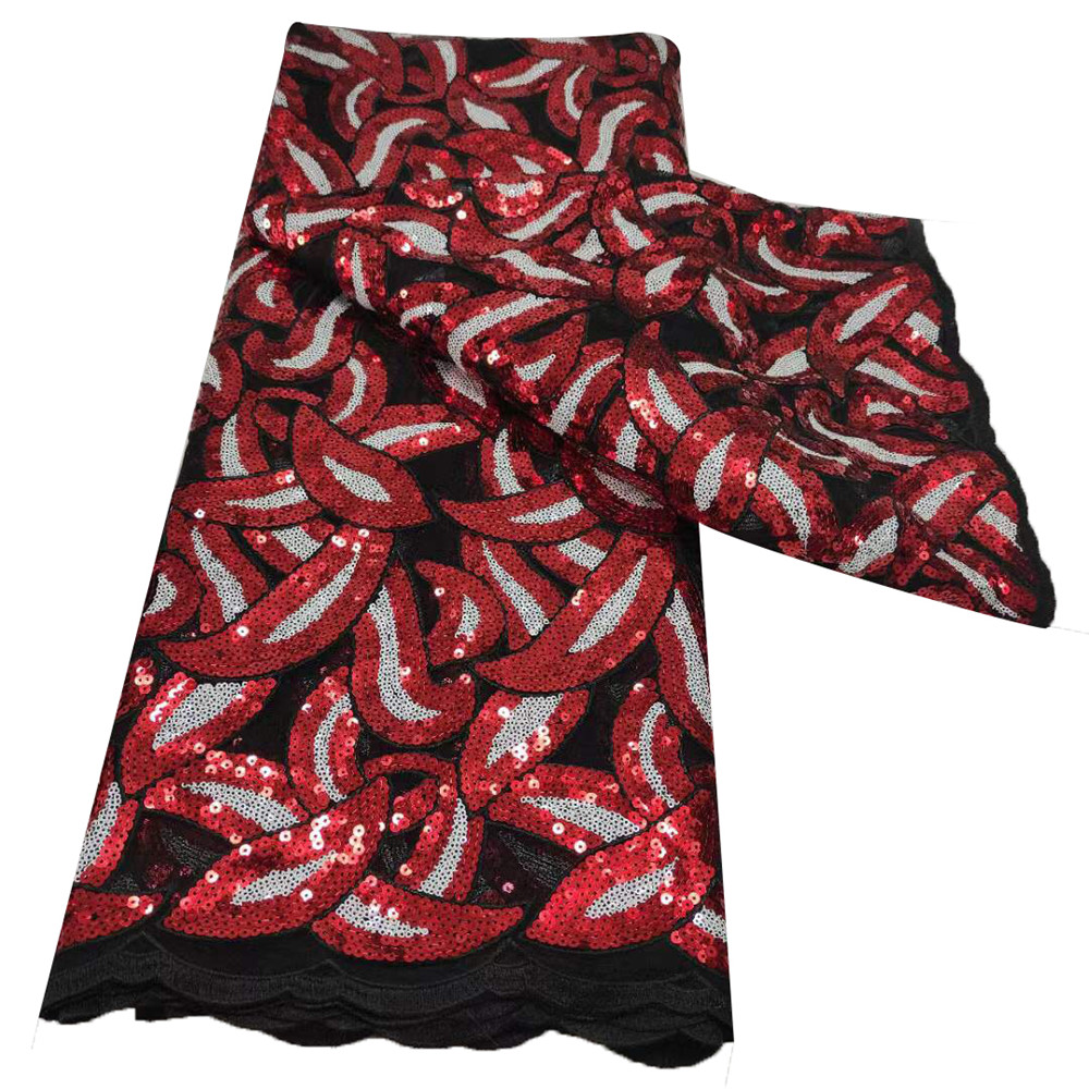 Beautifical wedding dress lace fabric handmade beaded french net lace fabrics 5 yards ML75N504