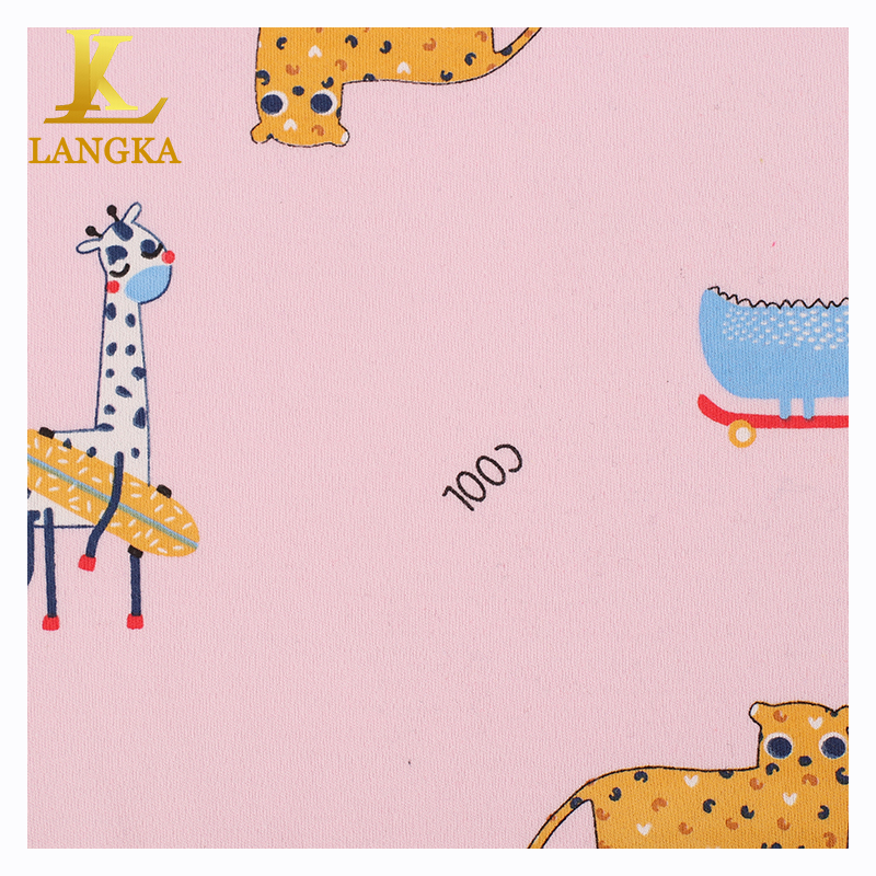 Langka 100 хлопок, Лидер продаж, ткань с принтом для мальчиков и девочек, одежда для сна, пижамная ткань