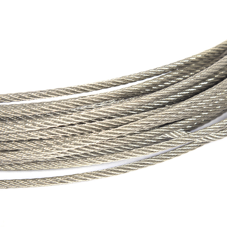 High strength ss304 1mm 7x7 steel wire rope 12mm stainless steel cable hangingwire wire steel rope used