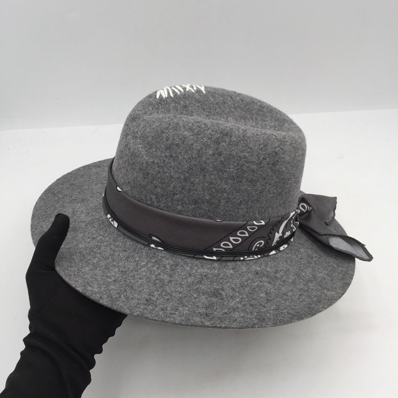 Women Winter Hat High Quality Classical Design 100% Wool Felt Wide Brim Fedora Hats
