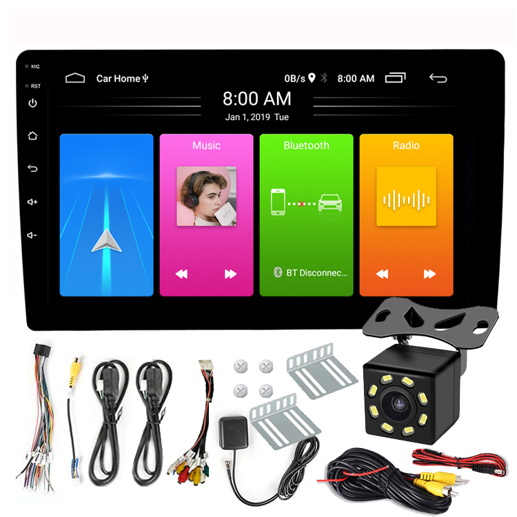 2 din Android автомобильное радио 9 дюймов 2.5D сенсорный экран GPS Навигация BT WIFI Зеркало Ссылка Автомобильный плеер Android GPS