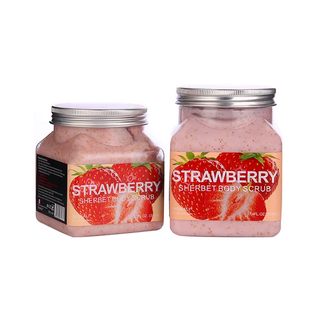 Wokali Pure Natural Fruits Extract 500ML Strawberry Body Scrub-18 kinds of Scents