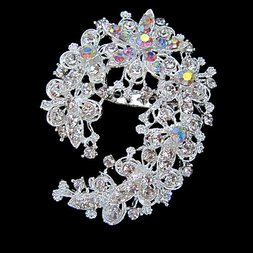 Brooch Pin badges Cute Multi-Color Rhinestone flower broches jewelry for wedding