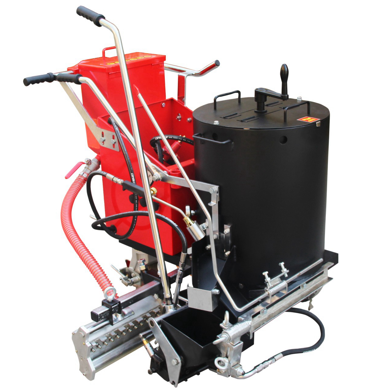 Pavement TATU Hand Push Thermoplastic Road Marking Machines with adjustable glass beads dispenser