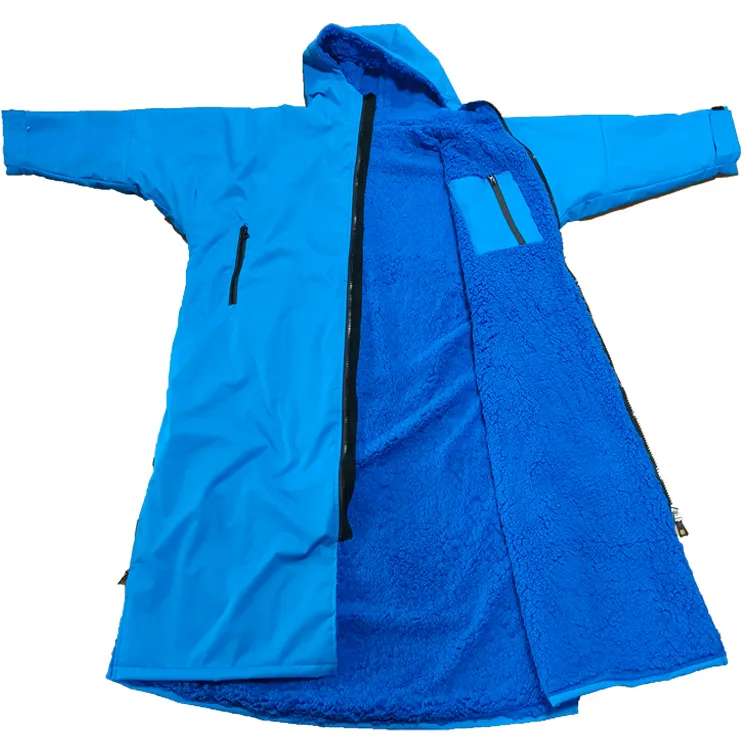 cheap waterproof surf poncho wholesale custom lambswool lining adult waterproof changing robe