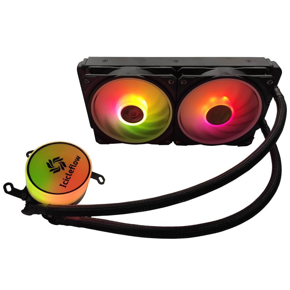 Поддержка intel socket lga/amd rgb pump с 240 алюминиевым водяным охлаждением, фантазийные rgb вентиляторы