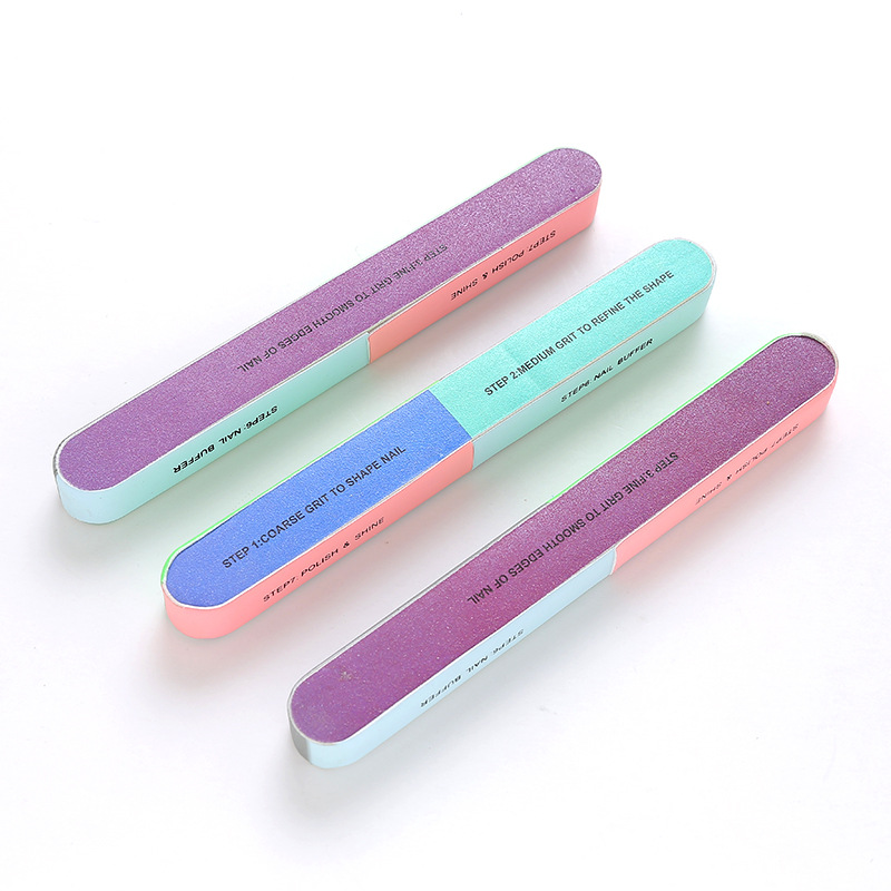 Professional Nail Sponge Buffing Block Matte Strip Sanding Buffer Block Six Sided Nail Art Sponge buffers for nails