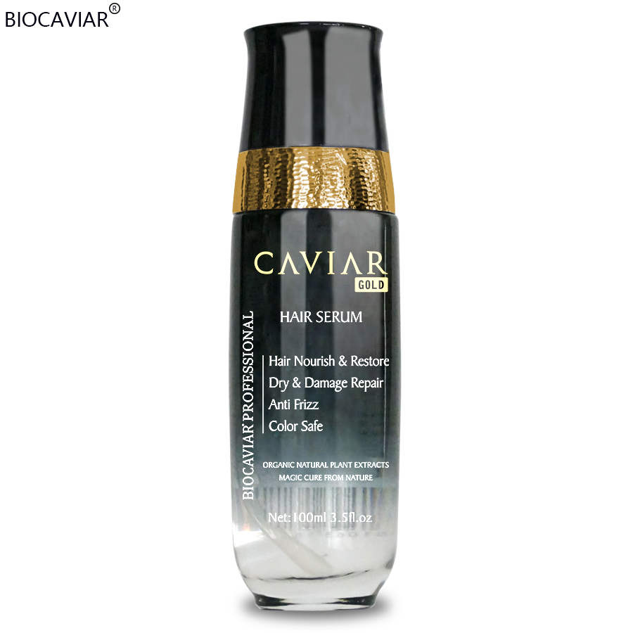 Silky Smooth Boost Shine Softness Bio Caviar Hair Oil Repair Serum Infused with Botanical Extracts 100ML