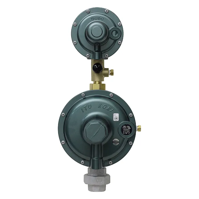 Two stage intergrated lpg detector leak gas pressure regulator