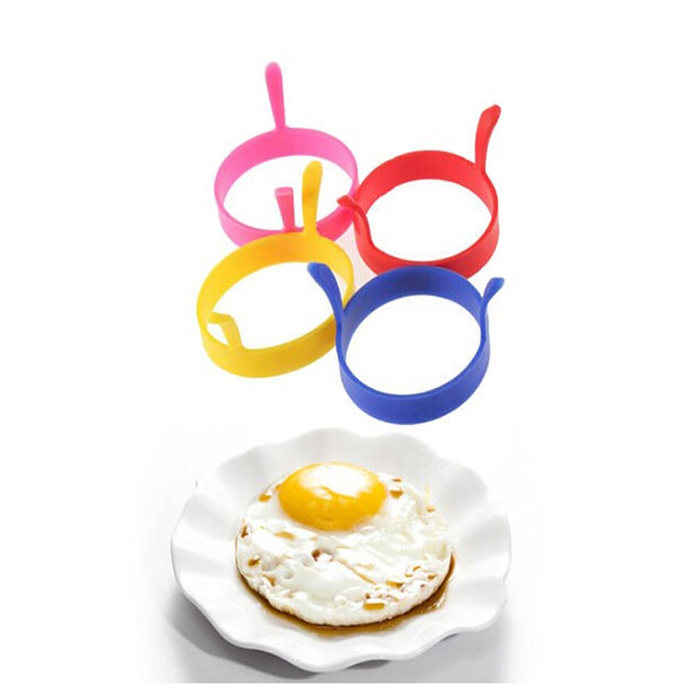 Food Grade Binaural Silicone Fried Egg Mold Non-stick Pancake Round Frying Rings Fry Egg Mould Kitchen Baking Tools