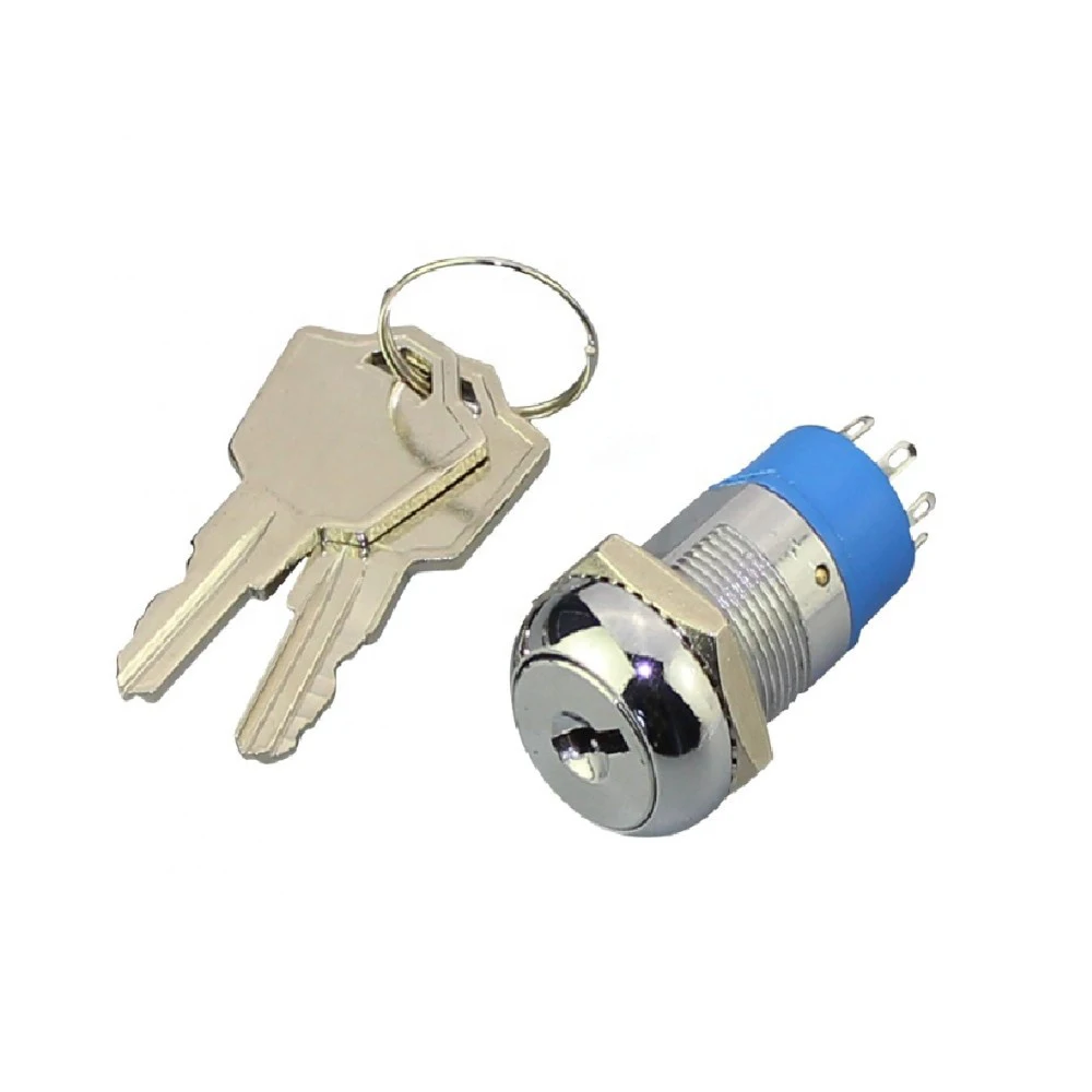 Keyswitch 19 мм (ВКЛ) Электрический замок с ключом 3-х позиционный Выключатель с ключом