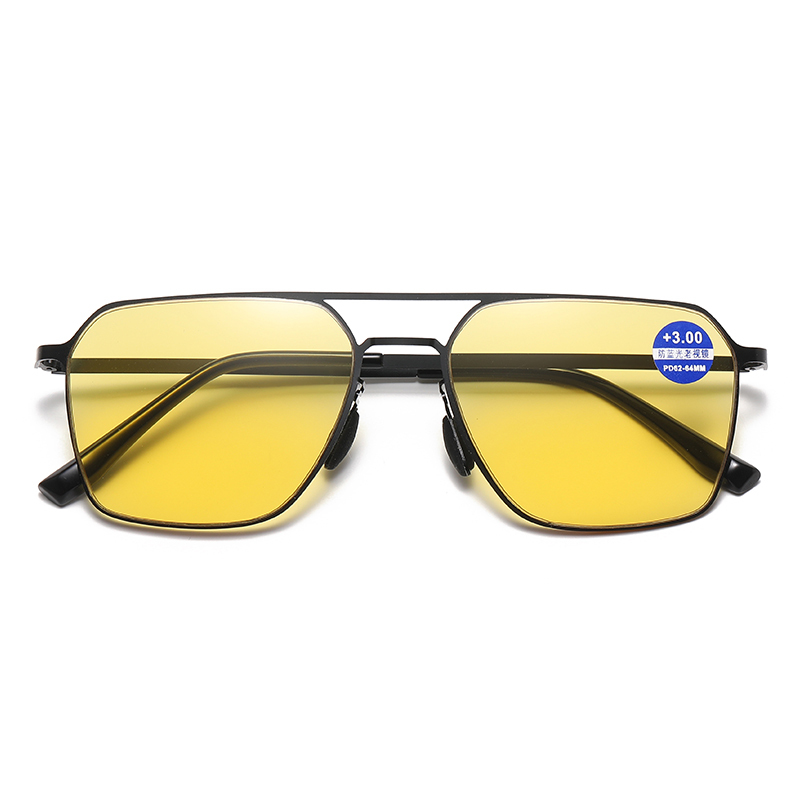 China Progressive Lens Glasses Transition Photochromic Reading Glasses Change Color to Gray/Tawny on Sun