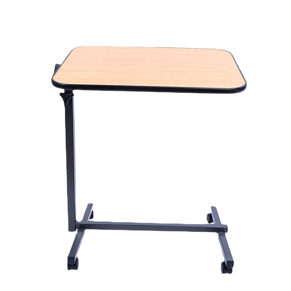 Factory Price Abs Plastic Movable Hospital Overbed Table Adjustable Hospital Tables