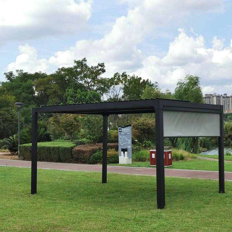 high quality customized aluminum modern design bioclimatic motorized aluminium louvered pergola