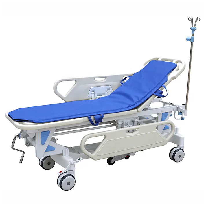 Patient transportation stretcher trolley with height adjustable good price medical equipment