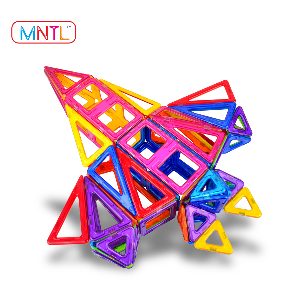 Монтессори DIY 62 шт. 3d ясно магнит игрушка разведки пластик магнит Конструкторы набор для детей