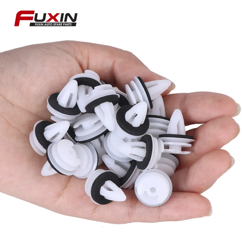 100x car interior accessories clip washer door panel trim clips for BMW E36 e39 e46 m3 white plastic clips with gasket seal ring
