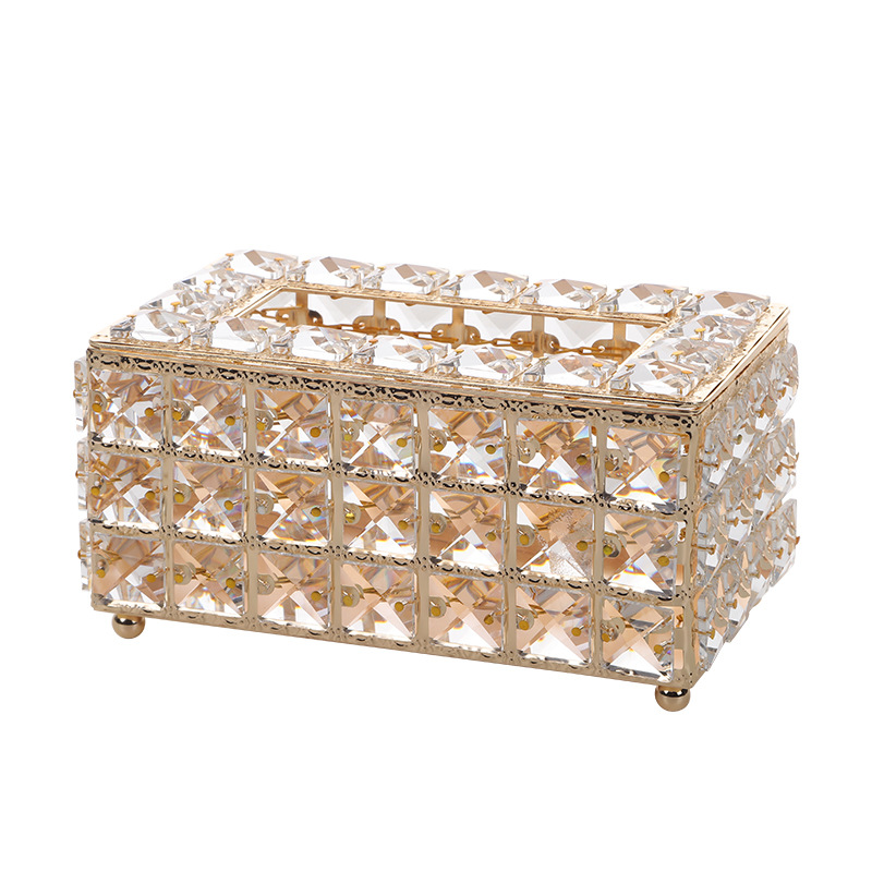 Wholesale luxury gold home decor metal modern paper tissue box