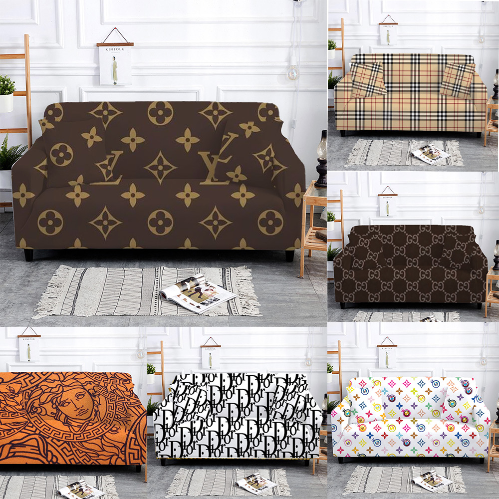 famous brand Ready Made Polyester 1 2 3 Sofa Set Covers, Designer product Elastic Stretch 5 Seater Couch Cover/