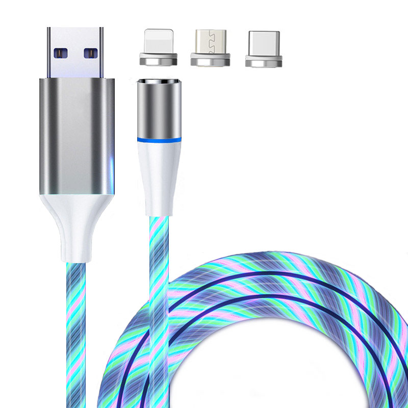 Лидер продаж, USB-кабель 3 А, кабель для быстрой зарядки 3 в 1, Магнитный зарядный кабель для iPhone Type C Micro