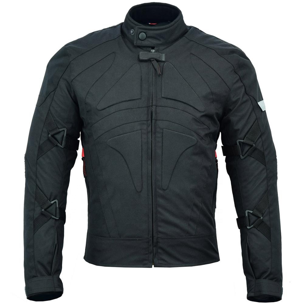 Мотоциклетный бронированный мужской с защитой Cordura Водонепроницаемая Куртка черного цвета