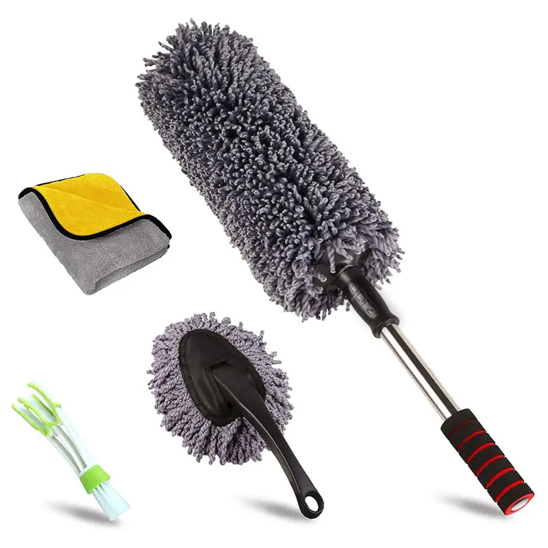 Extendable Long Pollen Removing Lint  Household Extendable Handle Car Cleaning Brush Microfiber Duster