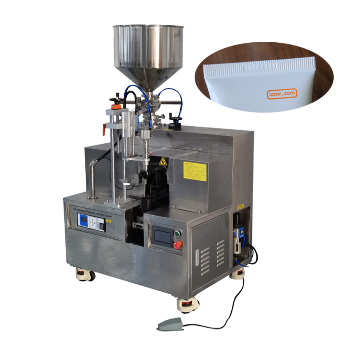 semi-auto ampoule grease pp soft plastic cosmetic automatic tube filling sealing machine