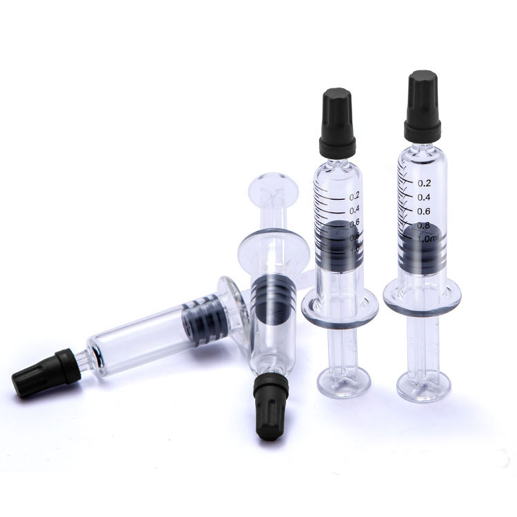 Custom Logo CBD Syringe 1ML 3ML Luer Slip Glass Syringe 1 ML Luer Lock Syringe