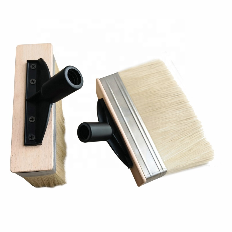 7in Deck Stain Brush Applicator for Water and Oil Based Coating on Wood and Concrete Rough or Smooth